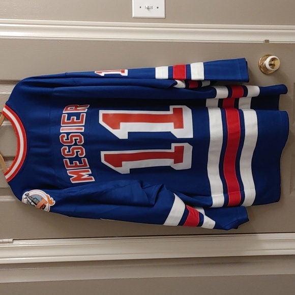 NWT Mitchell & Ness Blue Line Collection Rangers Messier Hockey Jersey 2XLB - Picture 10 of 11